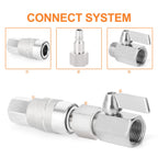 GASHER 12PCS 1/4-Inch Female Industrial Coupler,1/4 Basic Flow Quick Connect Air Coupler