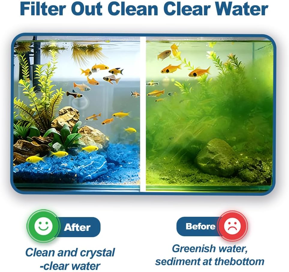 Aquarium Filter Floss, Fish Tank Polishing Pad 15.8×47.2×0.43in