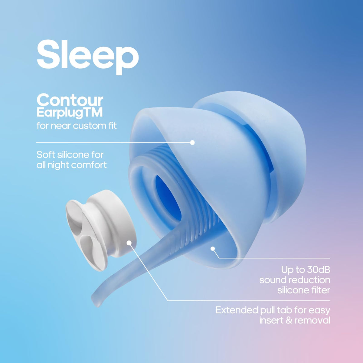 Ear Plugs for Sleeping - Soft Silicone, 3 Sets, Standard