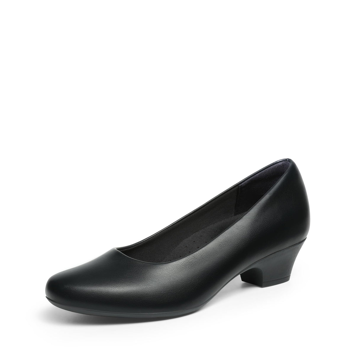 Women's Pumps Low Heel Arch Support Dress Shoes,Black,8