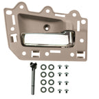 TRQ Rear Inside Beige & Chrome Door Handle Kit Passenger Right