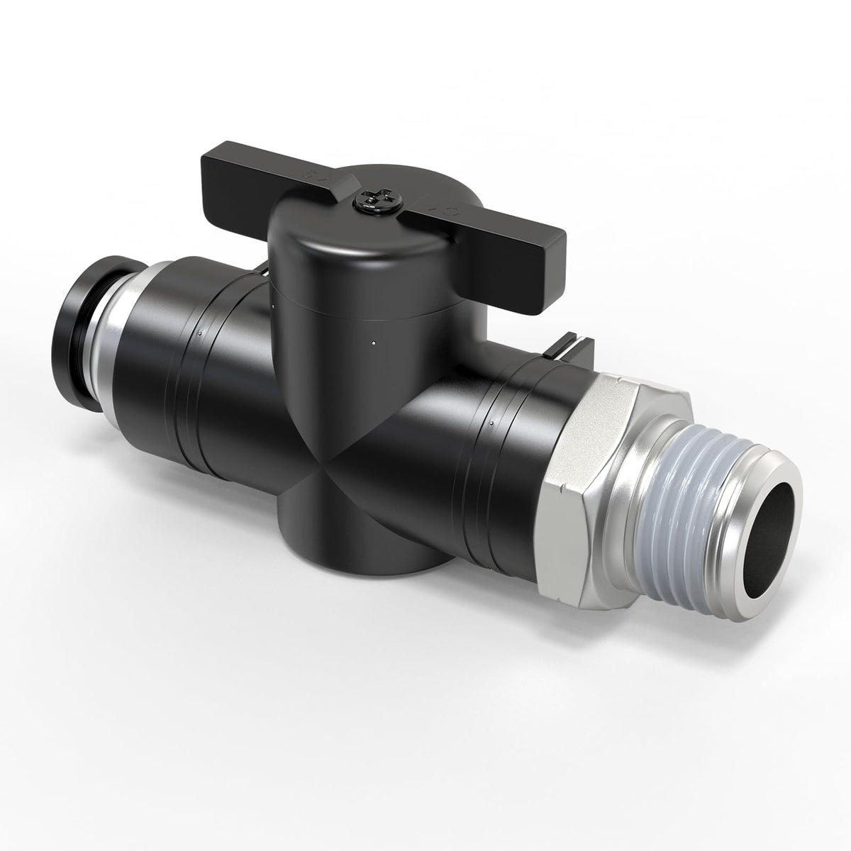 TAILONZ 3/8"ODx1/4"NPT Push-to-Connect Fitting Ball Control Valve 1Pcs