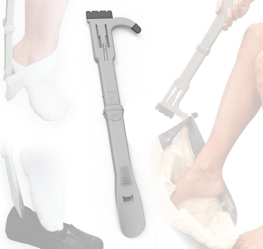 Easy Sock Otter 3-in-1 Dressing Aid, 34 Inch Shoe Horn and Sock Remover