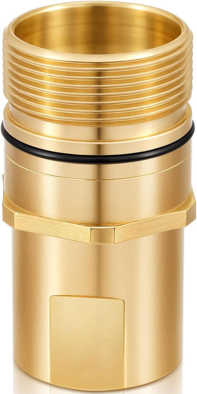 1 Pcs 1" NPT Wet-line Wing Nut Hydraulic Quick Disconnect Male Coupler, Heavy Duty Brass for Live Dump Trailer Hydraulic Systems