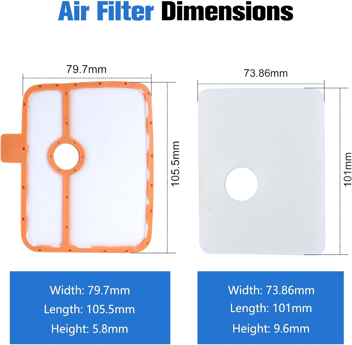 150BT Air Filter Fuel Line Tune Up Kit Compatible with Husqvarna 150BT(2022-Present) 345BT Leaf Blower Models Air Filter Replace 535316301