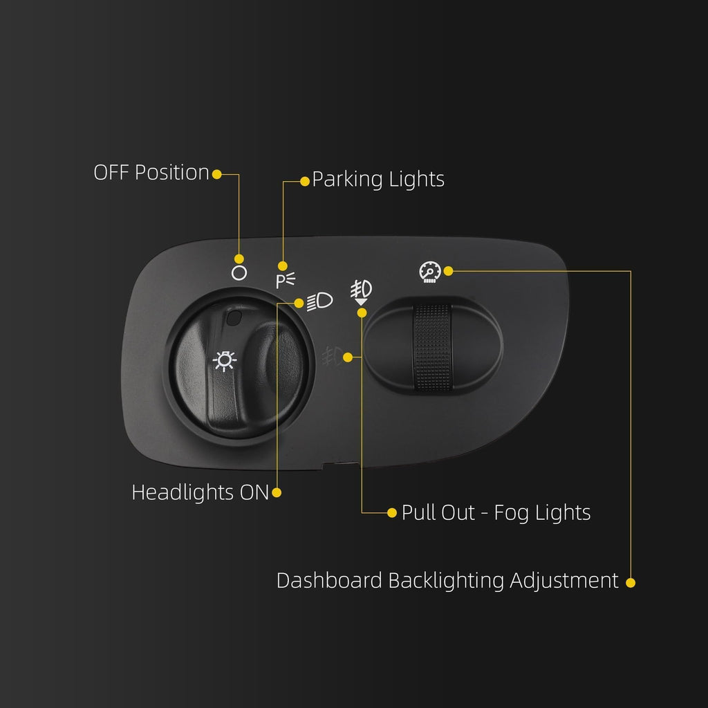 Dasbecan Headlight Switch Fit for 2000-2002 Ford Expedition with Fog Light