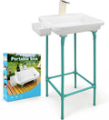 Portable Sink with Floor Stand, Hand Washing Station with Electric Faucet