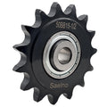 #50 Roller Chain Idler Sprocket Type C 1/2" bore 15 Tooth with Bearing 203KRR2,Hardened Antirust 1045 Steel Drive Sprockets 50BB15-1/2