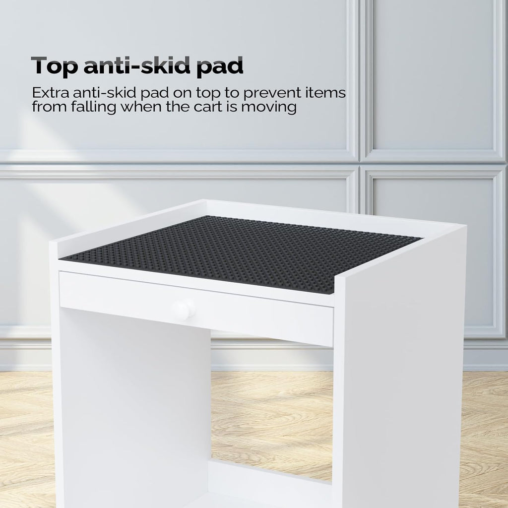 Medical Carts with Wheels, Crash Cart Ultrasound Trolley with Non-Slip Pads, Utility Esthetician Rolling Cart Mobile