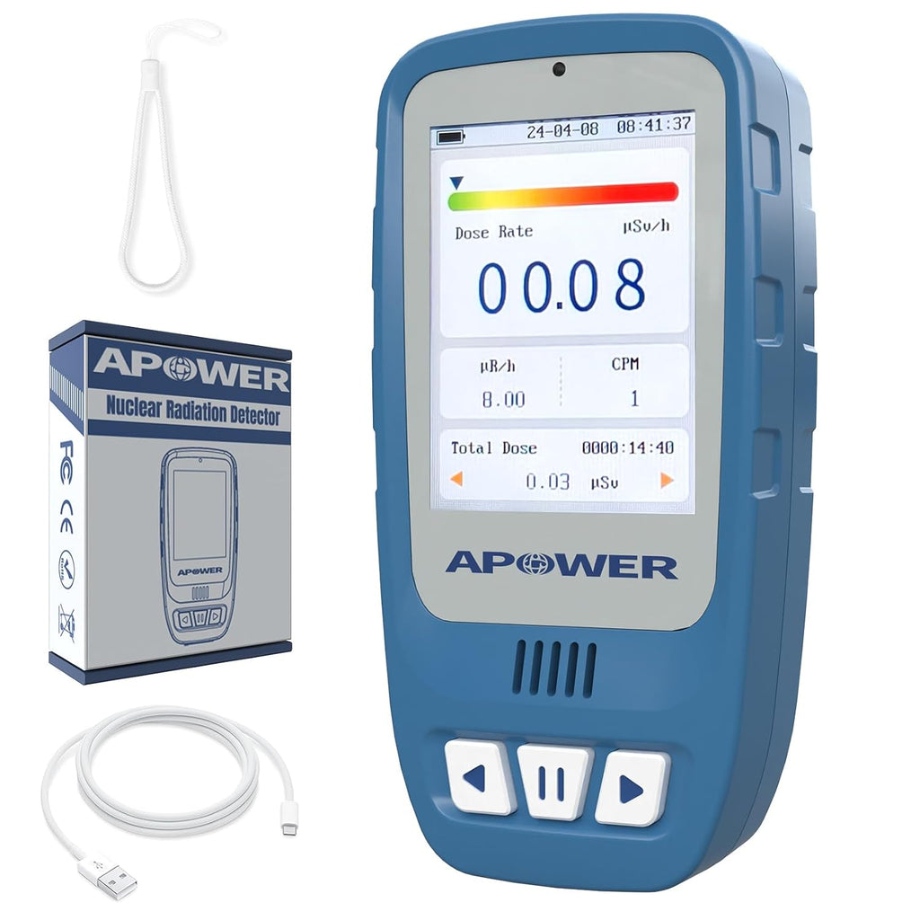 Geiger Counter Nuclear Radiation Detector Beta Gamma X-ray | Portable Handheld Dosimeter, Radiation Monitor Meter for