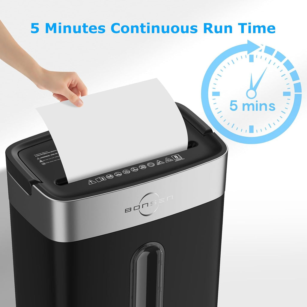 Shredder for Home Office, 4 Gallons 8-Sheet Cross Cut Credit Card Shredder, Small Paper Shredder for Home Use, High