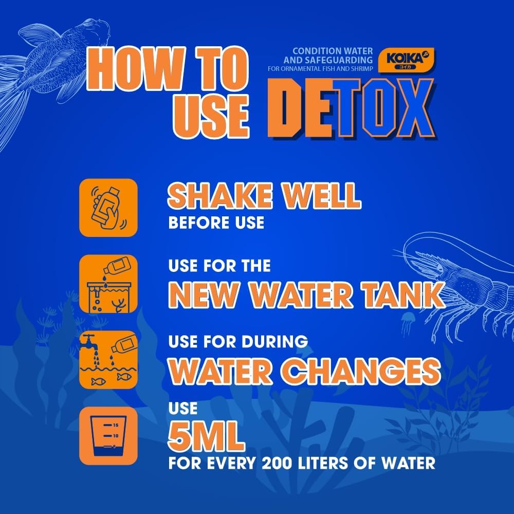 Aquarium Water Conditioner for Fish Tank – Tap Water Dechlorinator & Clarifier, Neutralizes Chlorine Ammonia Nitrite