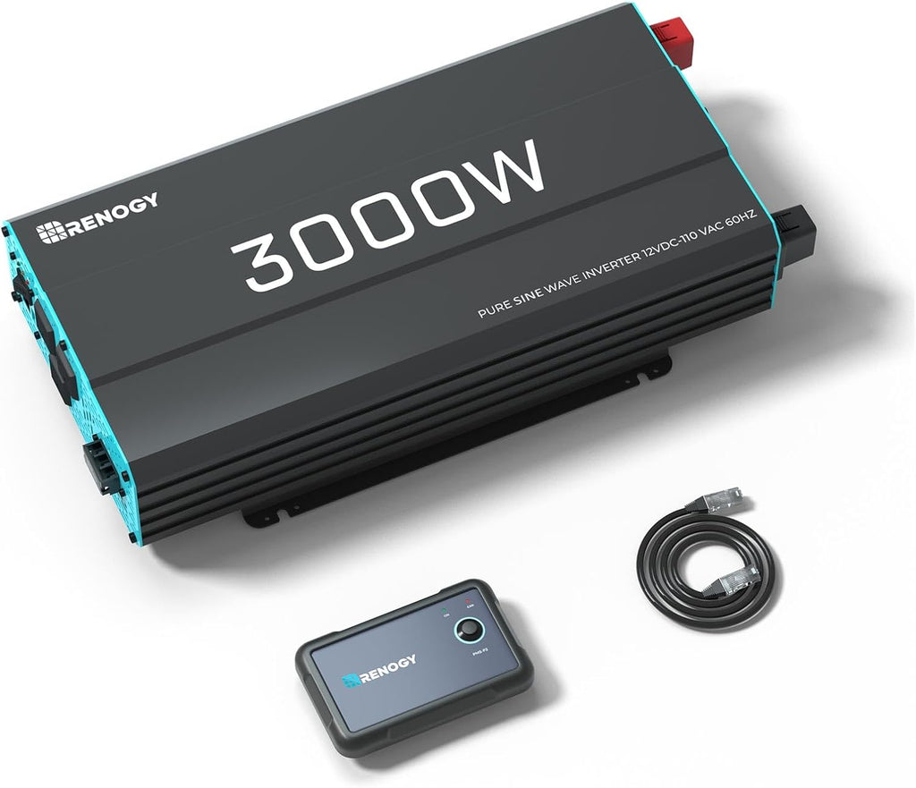 Inverter P2 3000W Pure Sine Wave Inverter 12V DC to 120V AC Converter for Home, RV, Truck, Camping, Trailer, with