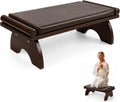 Wooden Prayer Kneeler Bench, Padded Stool for Home and Church