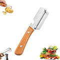 2026 Premium Multifunctional Vegetable Peeler, 3cr Stainless Steel Peeler with Wooden Handle with Built-In Bottle