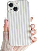 for iPhone 13 Case Cute Aesthetic Striped Phone Case for Women Girl Trendy Soft TPU Slim Shockproof Full Camera