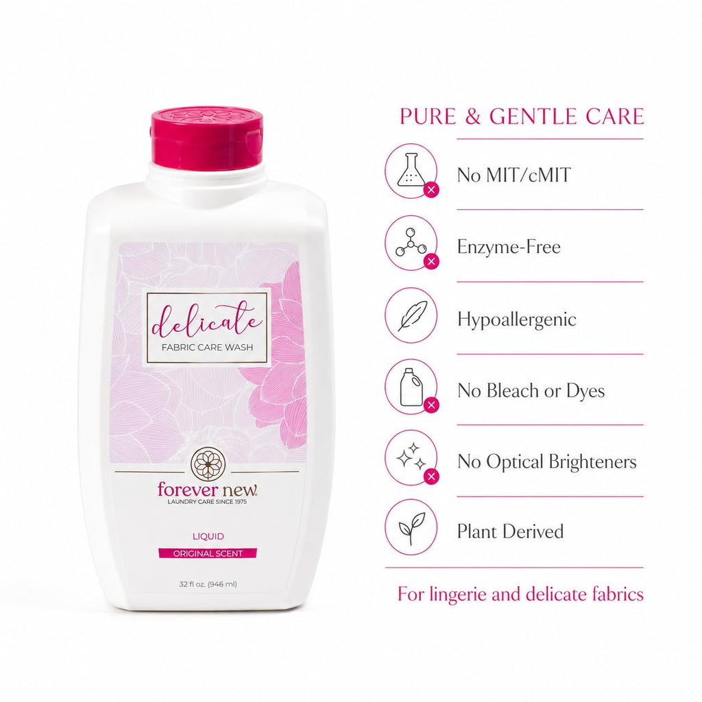 Liquid Laundry Detergent for Delicates, Original Scent, 32 Oz