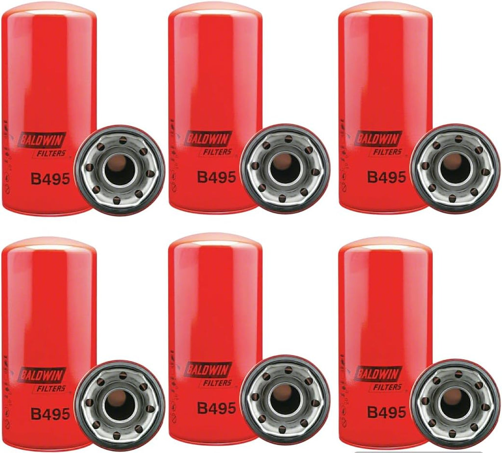 B495 Oil Filter, Lube Spin-on Replace LF3620 P552100 23518480 (6 pack)