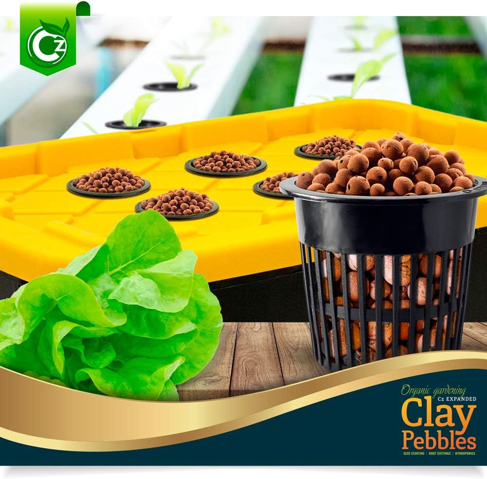 Expanded Clay Pebbles Grow Media for Orchids, NFT DWC Hydroponics, Aquaponics, Aquaculture LECA Plant Garden Soil