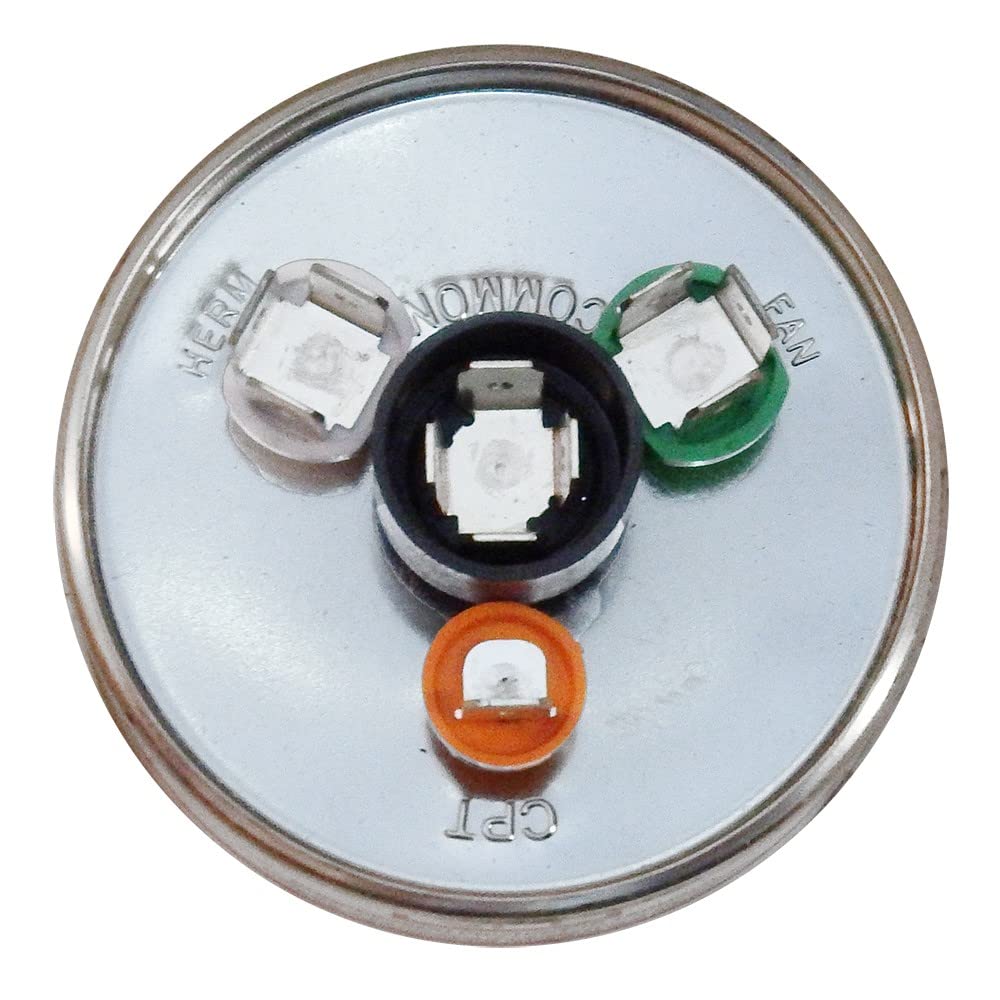 Goodman CAP050700440CT Replacement - 70 + 5 uf/Mfd 370/440 VAC AmRad Round Dual Universal Capacitor, Made in The U.S.A.