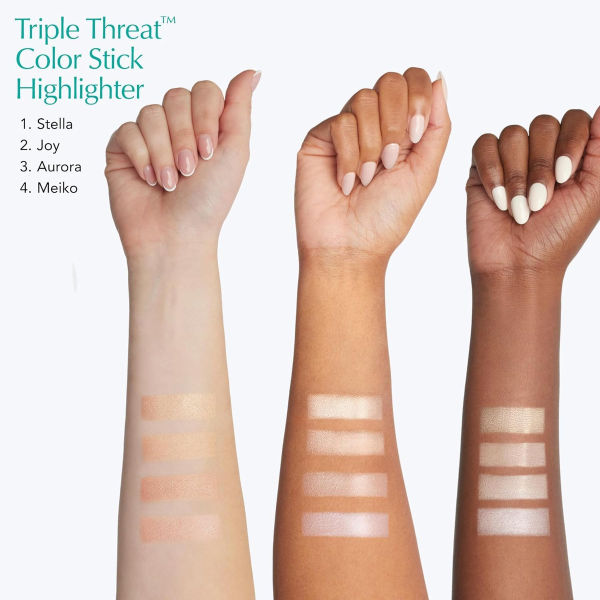 Cream Highlighter Triple Threat Color Stick, Rose Gold