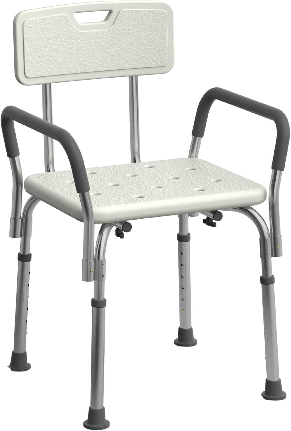 Shower Chair Seat with Padded Armrests and Back | Heavy Duty Shower Chair for Bathtub | Slip Resistant Shower Seat