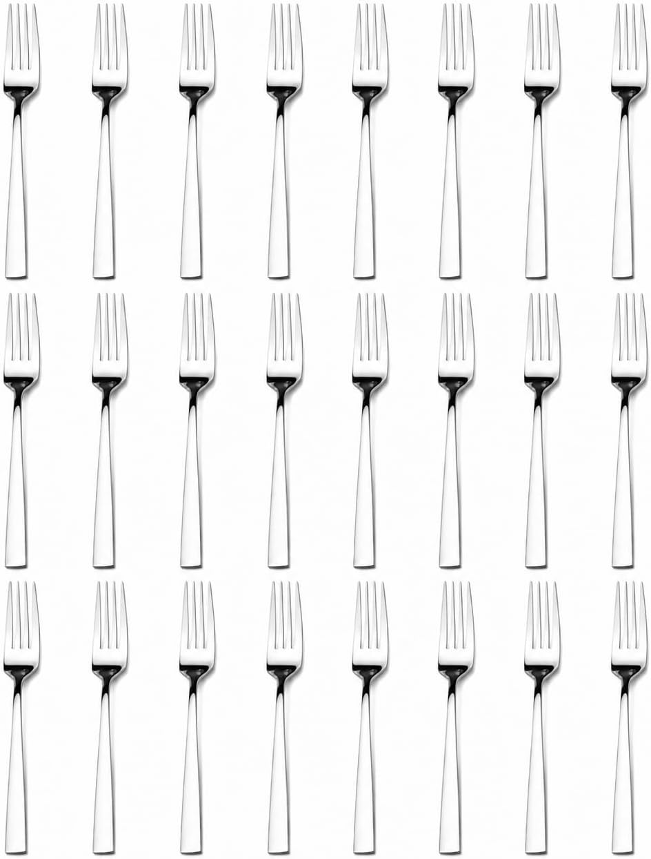 Salad Forks Set of 24, 18/0 Stainless Steel Dessert Forks 6.65 Inch