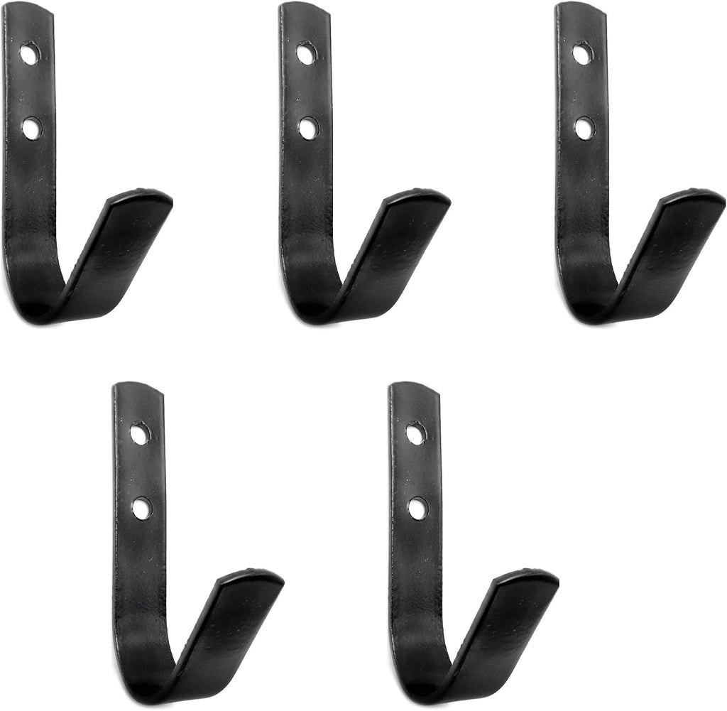 Steel Horse Stable Bridle Hangers Tack Room Hooks Black 5 Pack