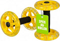 Dual Ab Roller Wheel Set for Core Workout, Portable Abdominal Exercise Equipment with Foam Grip for Home Gym