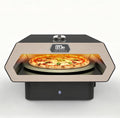 16" Propane Gas Portable Outdoor Pizza Oven w/Pulse Ignition, Auto Rotating Stone and Thermometer - Carry Bag, Peel