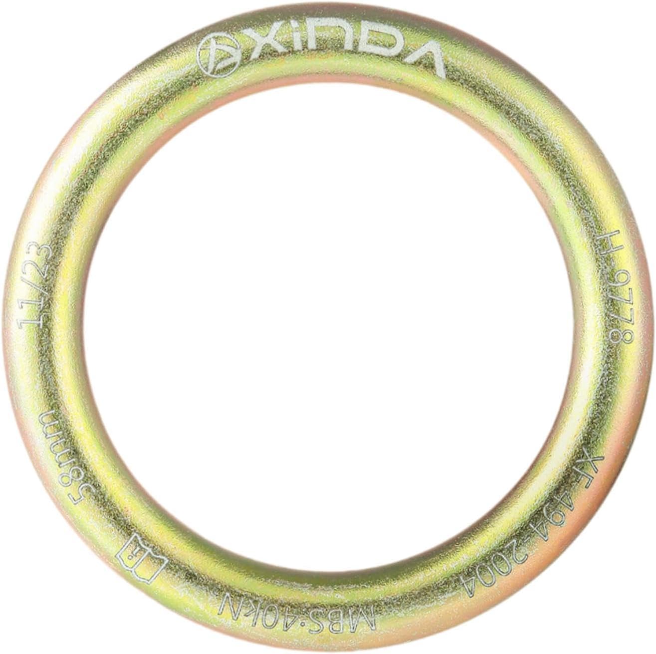 40kN Rappel Ring - Alloy Steel Rope Connector for Climbing, Aerial Work, & Outdoor Sports (3.07x0.39 inch)