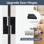 Black Lift Off Door Hinges 3.5IN for Exterior Interior,6 Pack,Right