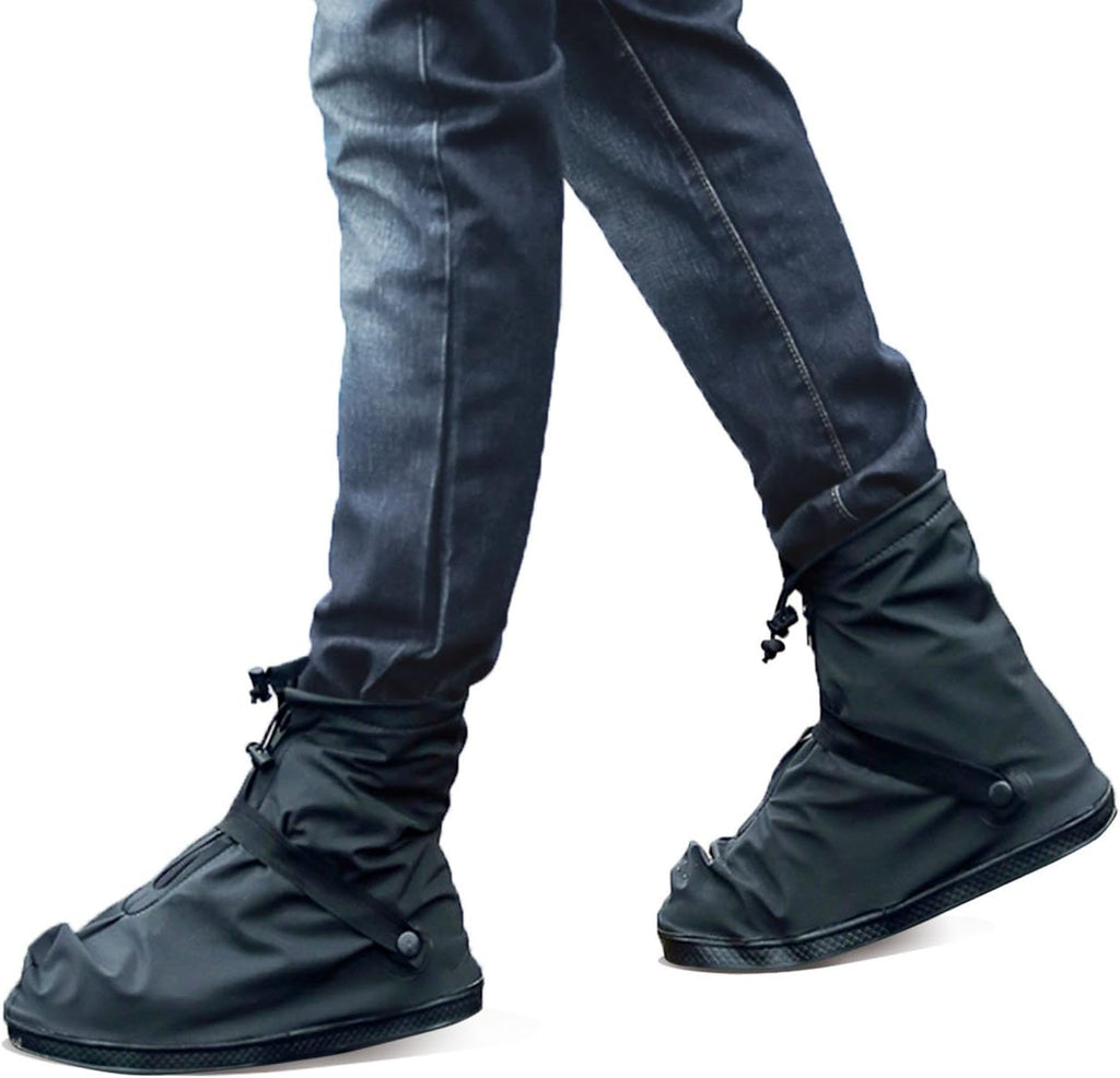 Rain Boot Waterproof Shoes Cover Women Men Kids Reusable Rubber Sole