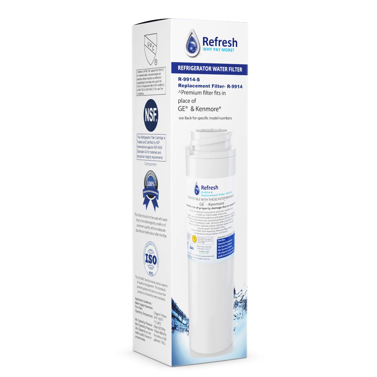 Refresh Refrigerator Water Filter Replacement for GE GSWF, 1-Pack