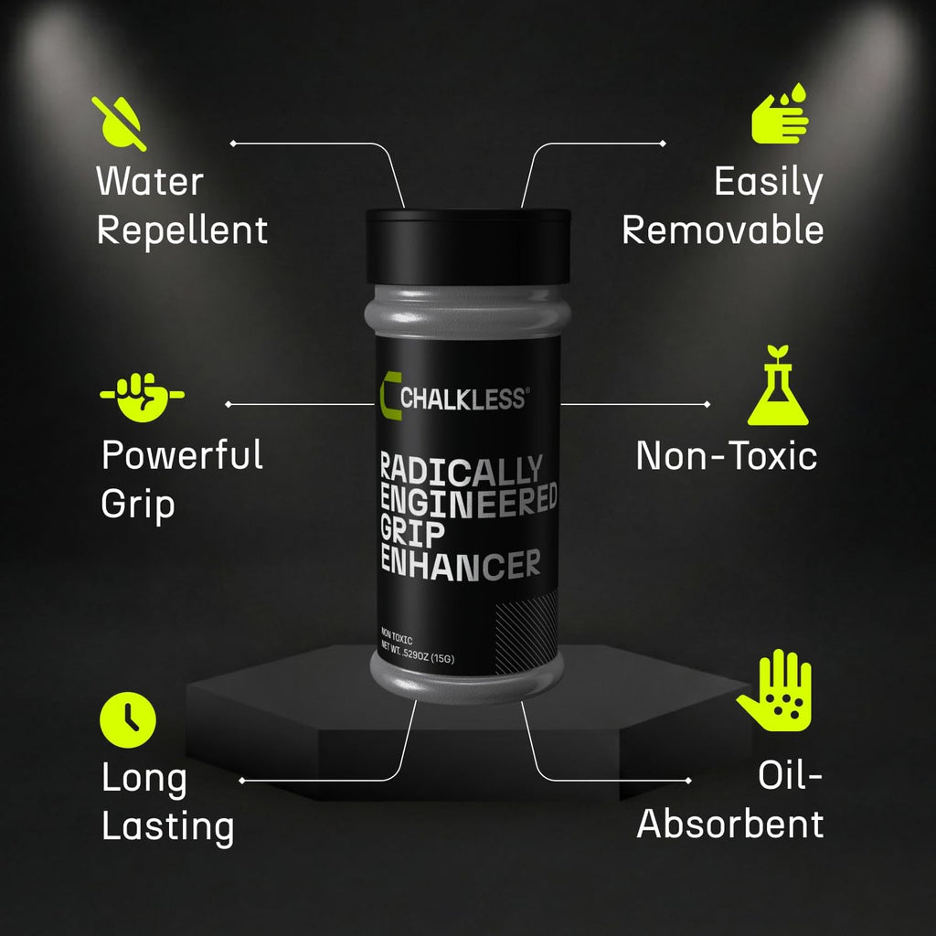 Grip Enhancer - Premium Liquid Chalk Alternative & Less Mess Hand Chalk for Weightlifting, Powerlifting, Yoga