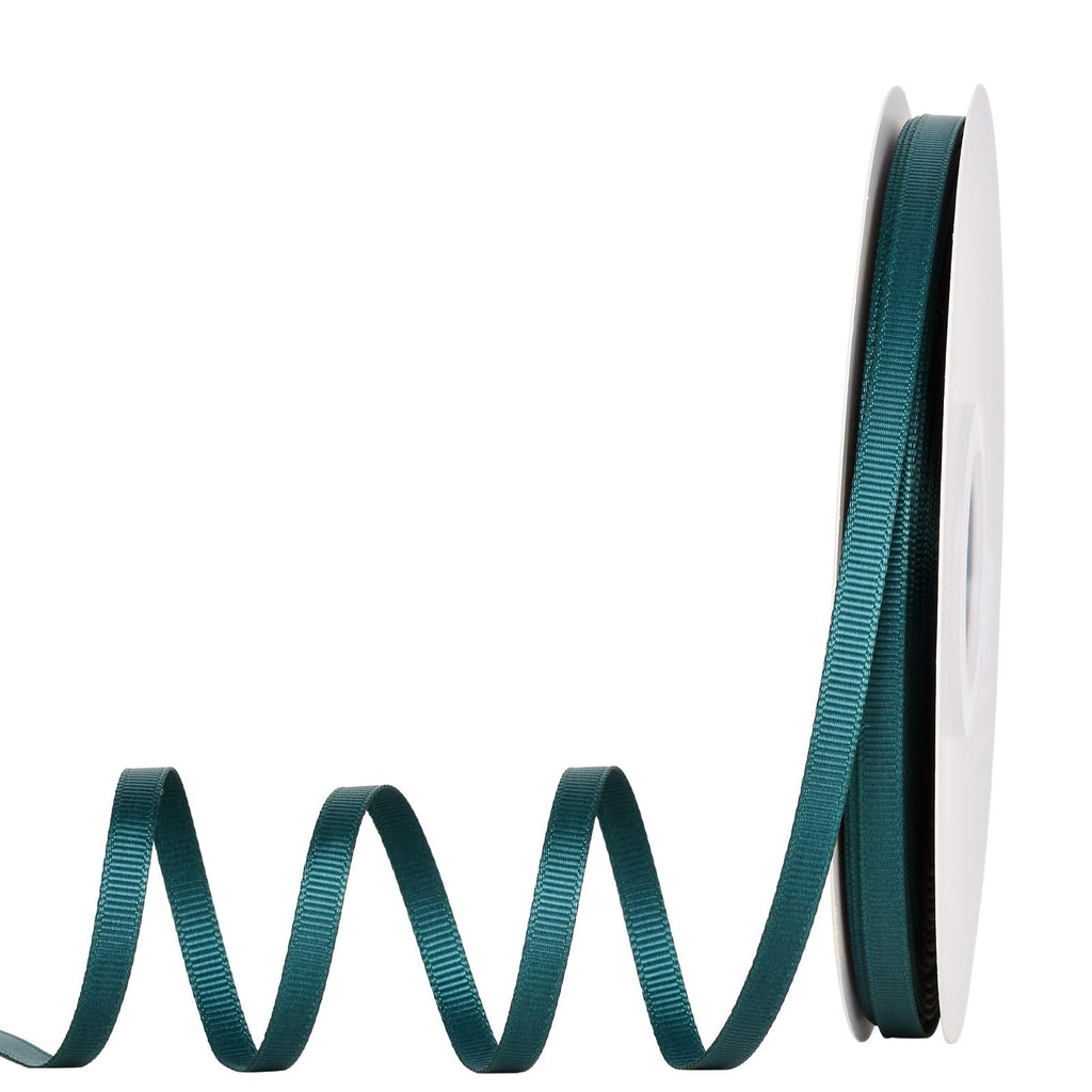 Teal Grosgrain Ribbon, 1/4 Inch Continuous 50 Yards