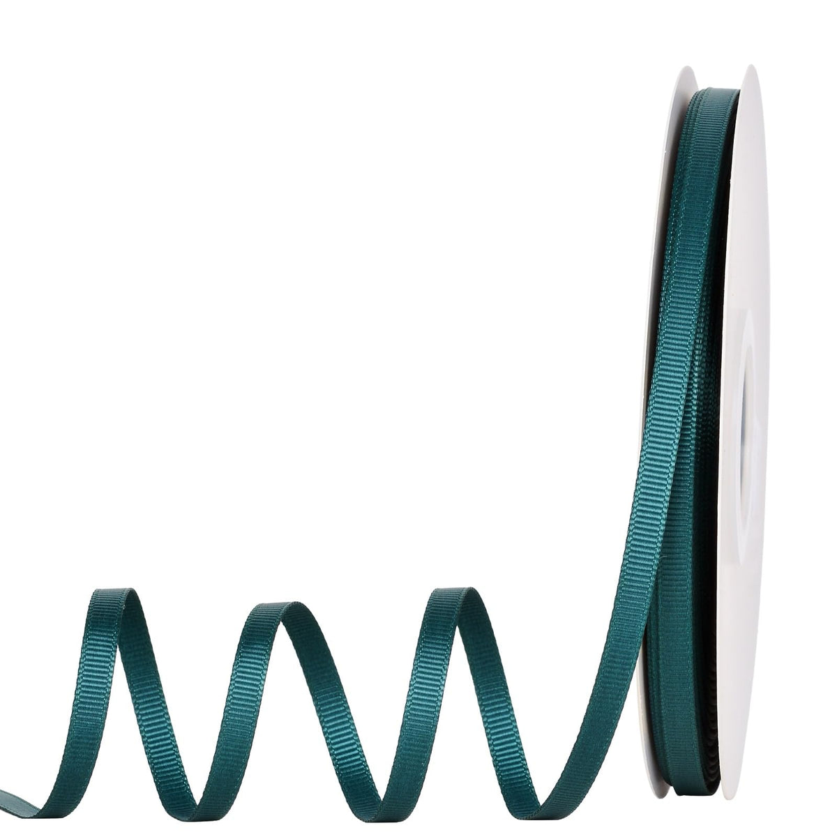 Teal Grosgrain Ribbon, 1/4 Inch Continuous 50 Yards