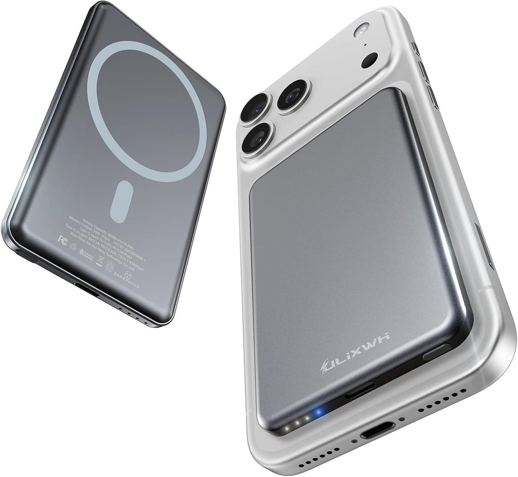 [0.3" Ultra Slim] [Alloy-Made] ULiXWH for Magsafe Portable Charger for iPhone, 2026 Upgrade 5000mAh Fast Charging