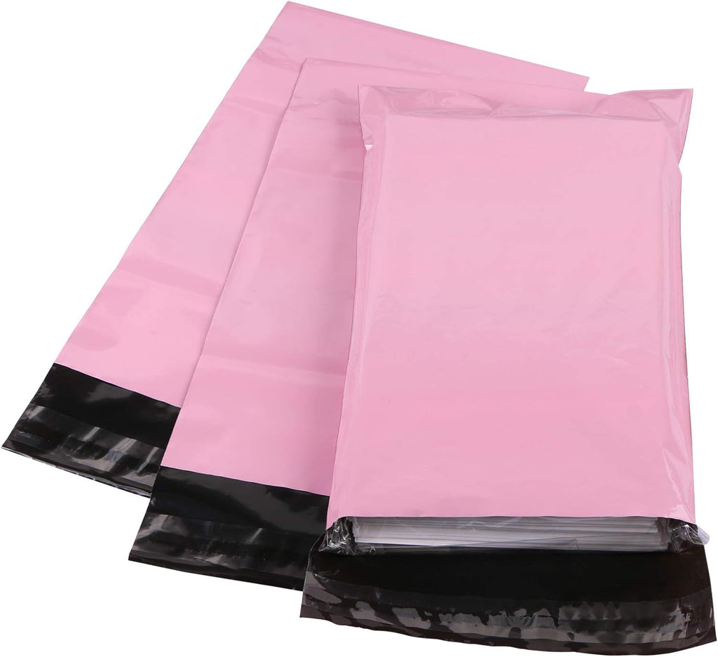 10 x 13.6inch Pink Poly Mailer Bags with Self Adhesive Strip,30 Pcs