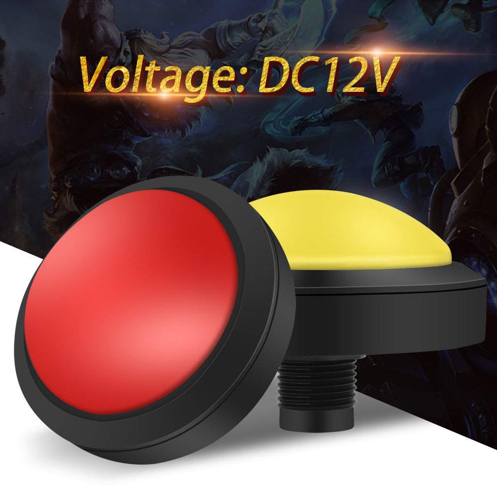 5 Pcs 100mm Arcade Push Button LED Dome Illuminated 4 Inches Convex with Microswitch for Jamma MAME Pop'n Music Game