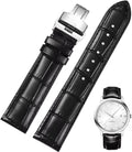 Genuine Leather Watch Bands, Italian Alligator Grain Embossed Watch Straps,Quick Release Replacement Deployment
