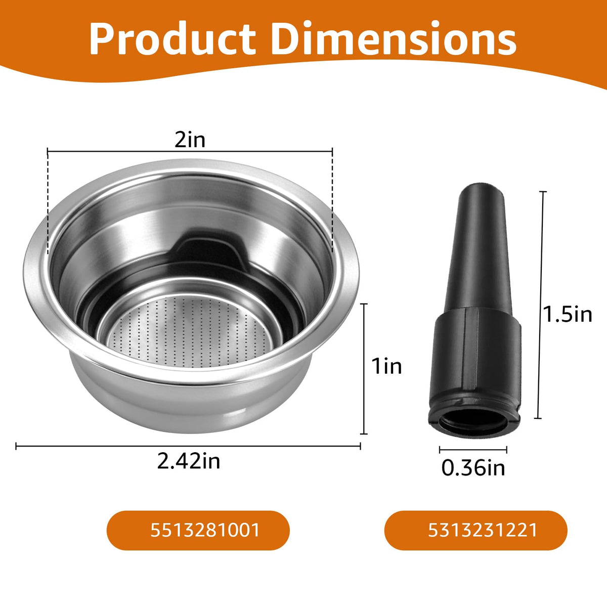 Machine Steam Nozzle & Filter for DeLonghi EC680 Replacement Parts