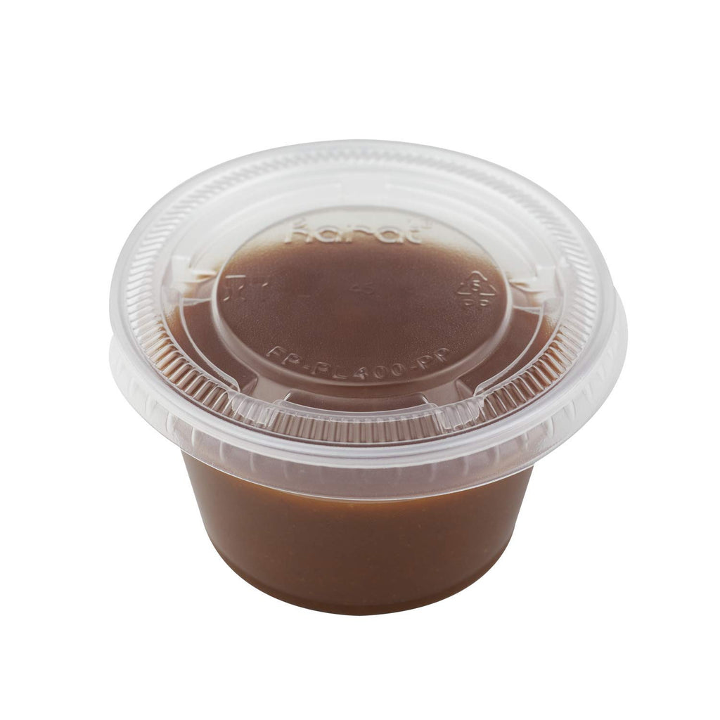 FP-PL400-PP 3.25 oz., 4 oz. & 5.5 oz PP Portion Cup Lids (Case of 2500)