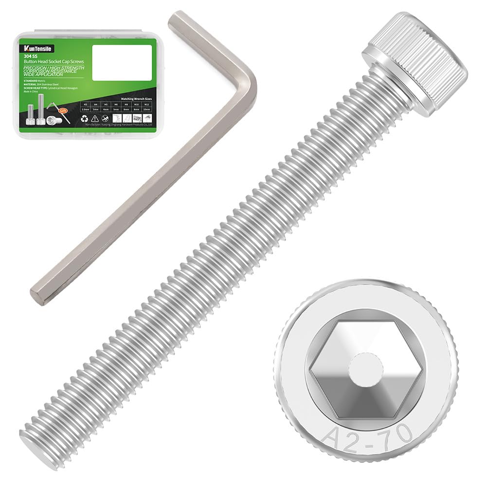 120 Pcs M2.5 x 30mm Button Head Socket Cap Screws - 304 Stainless Steel