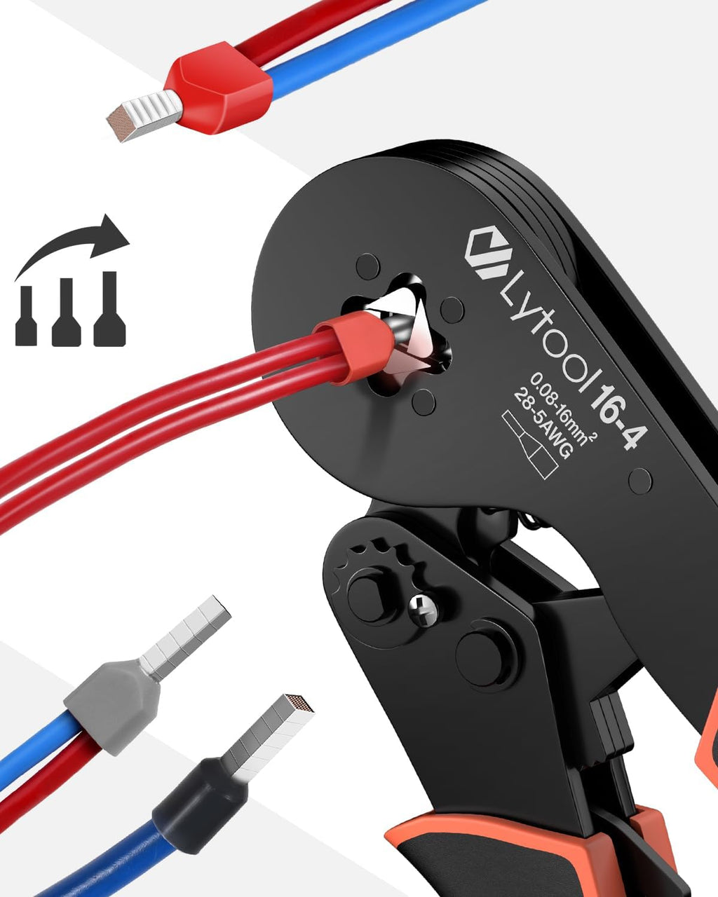 Lytool Wire Ferrule Crimping Tool Kit(AWG 28-5) with 1200PCS Wire Ferrule