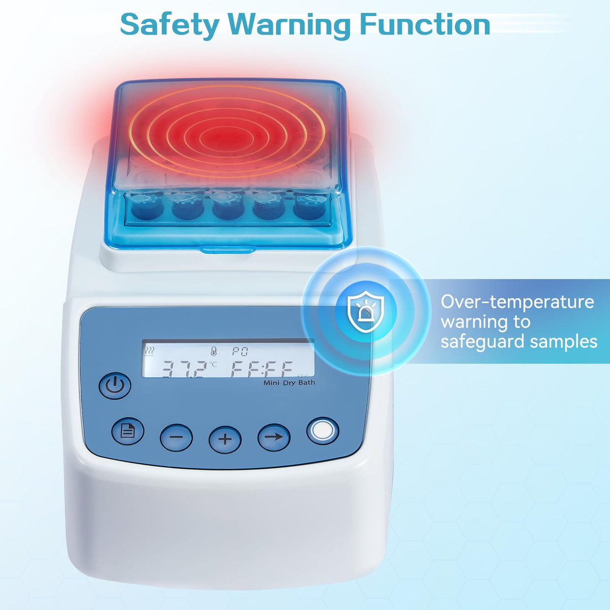 Mini Dry Bath Incubator with 15 x 1.5ml Heating Block, Timer