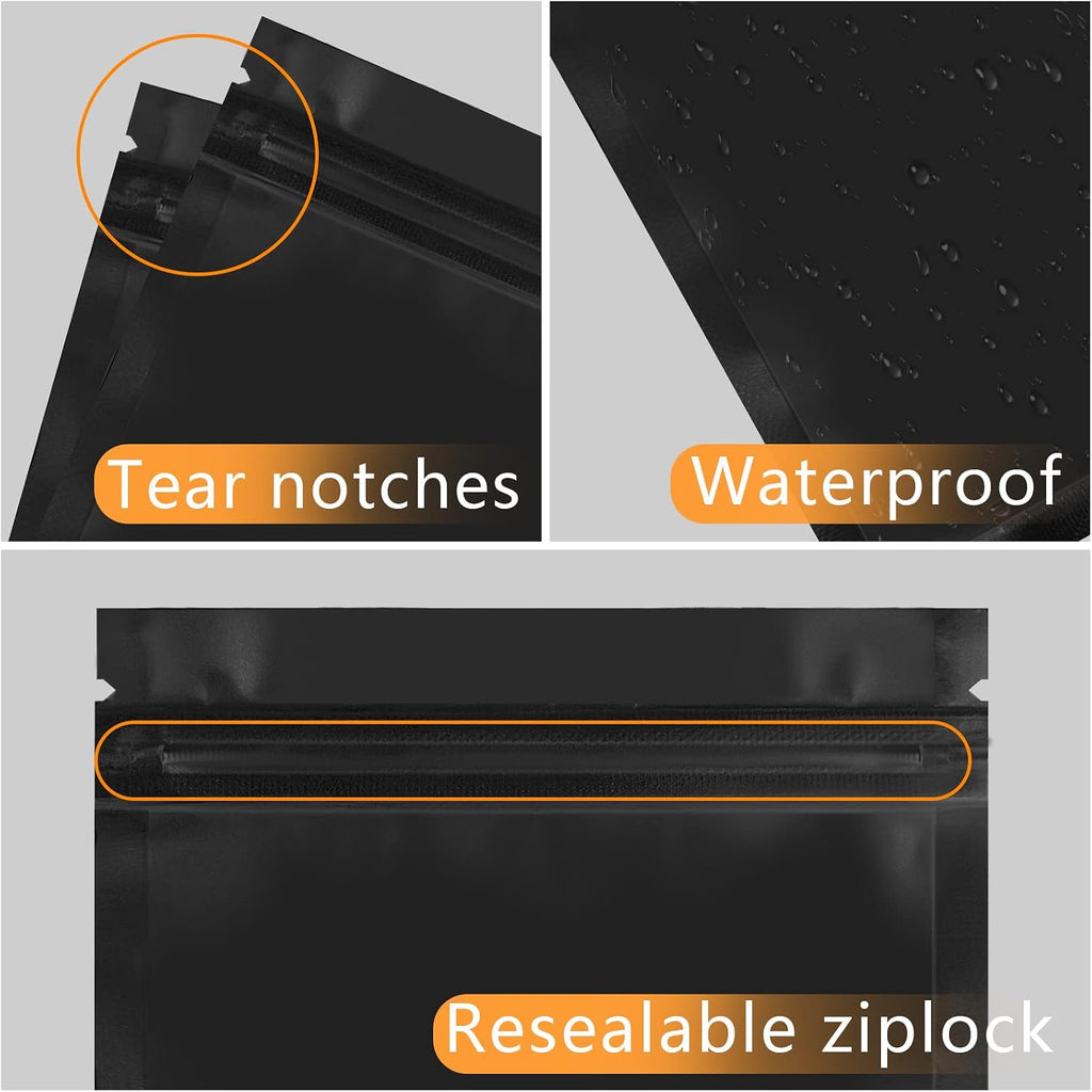 Black Resealable Bags Packaging Bags 3x4 Inch