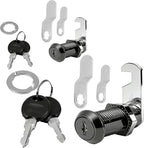 1-1/8"(Black) Cabinet Cam Lock Keyed,for Cabinet Desk Drawers, RV Box, Trailer, Full File Drawer Mailbox RV Storage