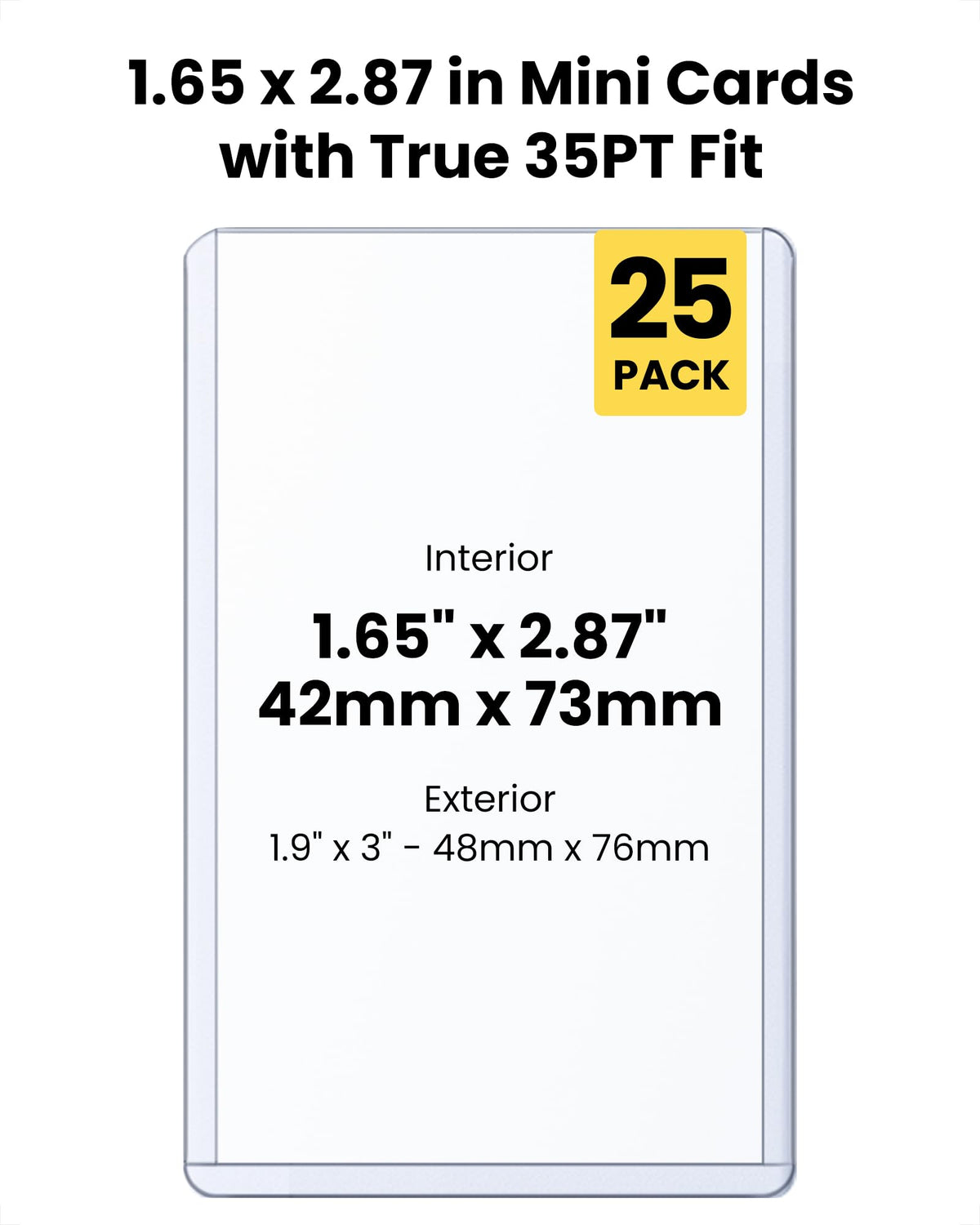 Tobacco Toploaders 25 Pack, 1.65 x 2.87 in