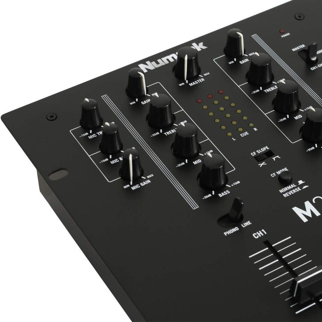 M2 2-Channel Scratch DJ Mixer | Rack-Mountable Scratch Mixer, 3-Band EQ, Mic Input, Replacable Slope-Adjustable